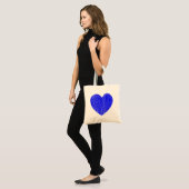 Tote Bag Pencé en - Bleu (Devant (modèle))