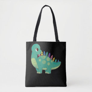 Tote Bag Pencil Dinosaur Garçons Filles Préscolaire Dino En