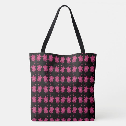 Tote Bag Pendules Cuckoo Roses (Dos)