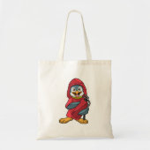 Tote Bag Penguin comme pompier avec Extinguisher (Devant)
