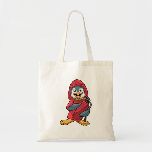 Tote Bag Penguin comme pompier avec Extinguisher (Devant)