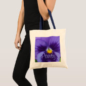Tote Bag Pensée bleue violette (Devant (produit))