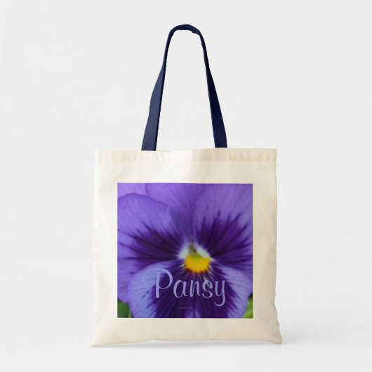 Tote Bag Pensée bleue violette (Devant)