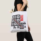 Tote Bag penser extérieur boîte de texte message smart tic  (De près)