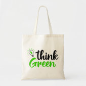 Tote Bag penser vert (Devant)