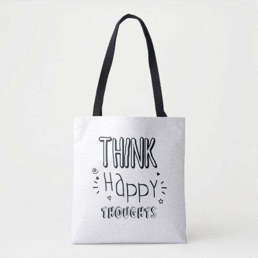 TOTE BAG PENSEZ À DES PENSÉES HEUREUSES (Devant)