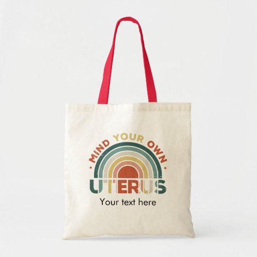 Tote Bag Pensez à votre propre Uterus Feminist Roe V Wade R (Devant)
