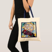 Tote Bag Pentacle floral 3d (Devant (produit))