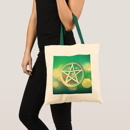 Tote Bag Pentacle vert complexe (Devant (produit))