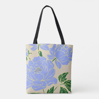 Tote Bag Peonies bleues