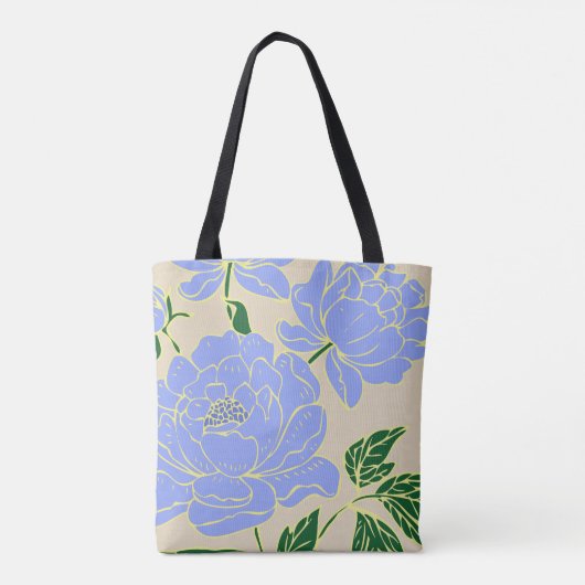 Tote Bag Peonies bleues (Dos)