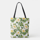 Tote Bag Peonies de Claire de Lune blanches et jaunes (Dos)