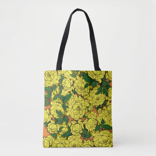 Tote Bag Peonies jaunes (Devant)
