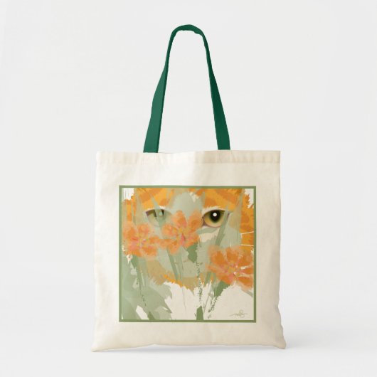Tote Bag Peper de feuillage de chats orange (Devant)