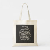 Tote Bag Pépinière Enseignant tableau noir de pomme mode li (Dos)