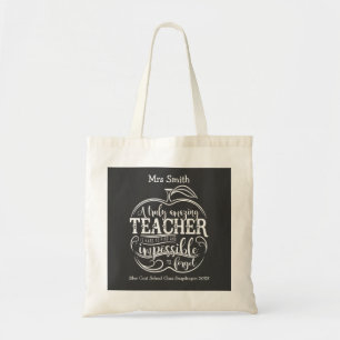 Tote Bag Pépinière Enseignant tableau noir de pomme mode li