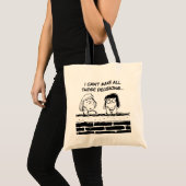 Tote Bag Pepperment Patty & Marcie au mur (Devant (produit))