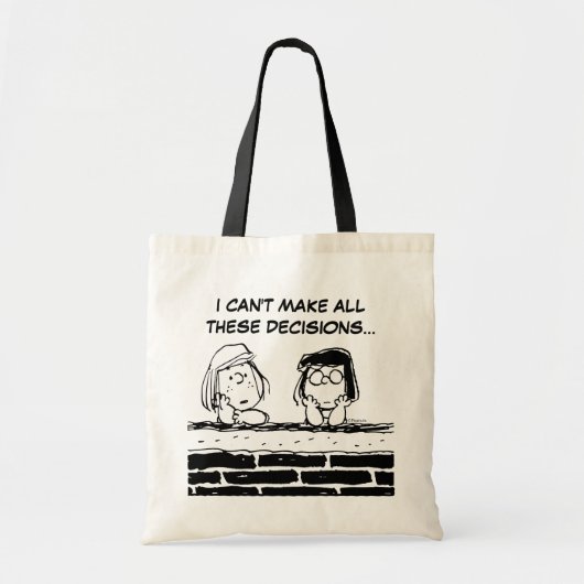 Tote Bag Pepperment Patty & Marcie au mur (Devant)