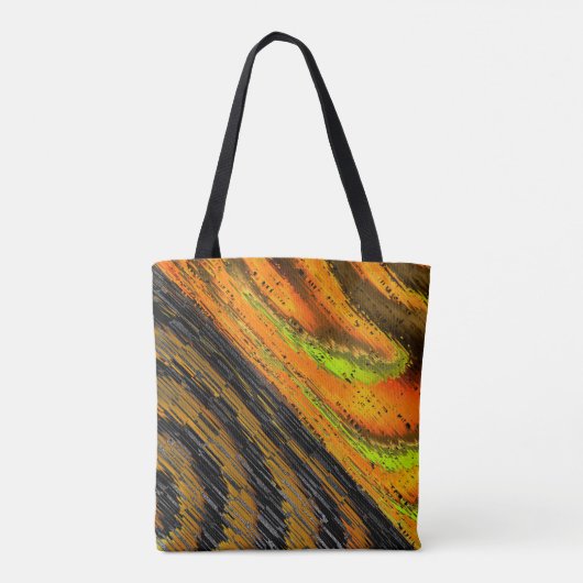 Tote Bag Pequeno mosaico amarelado transversal e deformado (Dos)