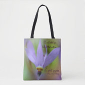 Tote Bag Perception Citation Inspirante Fleur violette (Devant)
