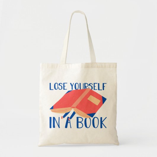 Tote Bag Perdez votre moi dans un livre Typographie (Devant)