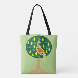 Tote Bag Perdrix dans un poirier