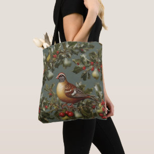 Tote Bag Perdrix dans un poirier