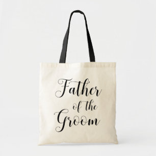 Tote Bag Père du marié. Script de mariage noir et blanc
