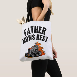 Tote Bag Père Mows Meilleur Amusant Papa Feu Feu Flamme Pel