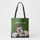 Tote Bag Père Noël a un peu de plaisir (Devant)