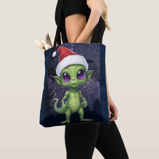 Tote Bag Père Noël Alien (De près)