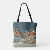 Tote Bag Père Noël Antique Sleigh Reindeer (Dos)