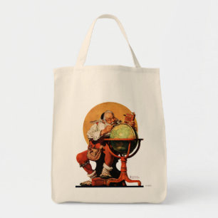 Tote Bag Père Noël au globe