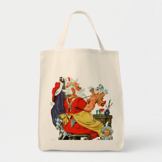 Tote Bag Père Noël au travail (Devant)