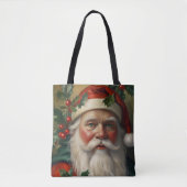 Tote Bag Père Noël avec gui (Devant)