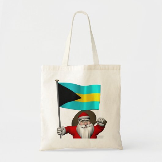 Tote Bag Père Noël Avec L'Enseigne Des Bahamas (Devant)