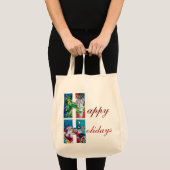 TOTE BAG PÈRE NOËL AVEC VIOLON ET NOËL ARBRE H MONOGRAMME (Devant (produit))