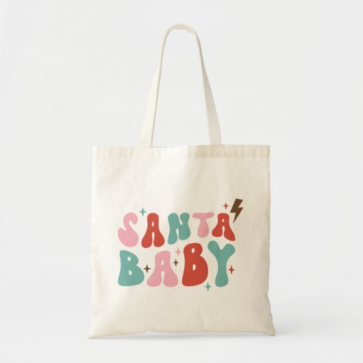 Tote Bag Père Noël Baby Retro Christmas (Devant)