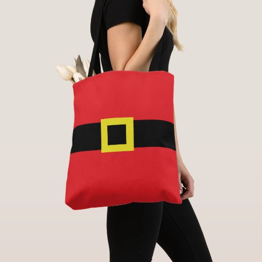 Tote Bag Père Noël Belly Belt Buckle mignon Fun Rouge (De près)