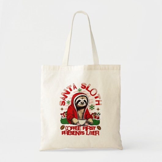 Tote Bag Père Noël café paresseux (Devant)