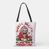 Tote Bag Père Noël café paresseux (Dos)