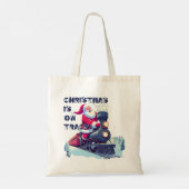 Tote Bag Père Noël dans un train (Dos)