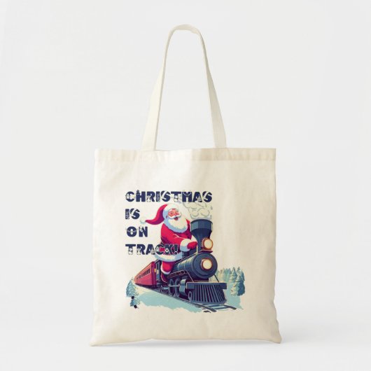 Tote Bag Père Noël dans un train (Devant)
