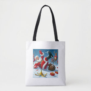 Tote Bag père Noël drôle