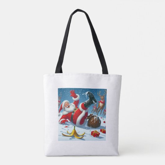 Tote Bag père Noël drôle (Dos)