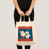 Tote Bag Père Noël Et Ours Polaire (Devant (produit))