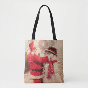 Tote Bag Père Noël et snowman