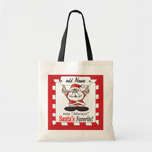 Tote Bag père Noël Favori - Personnaliser (Devant)