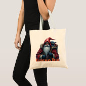Tote Bag Père Noël Frostbite et son elfe de malice. (Devant (produit))