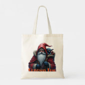 Tote Bag Père Noël Frostbite et son elfe de malice. (Dos)
